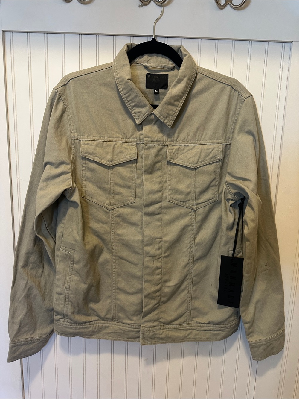 Men's Lightweight Casual Shirt Jacket in Light Khaki
